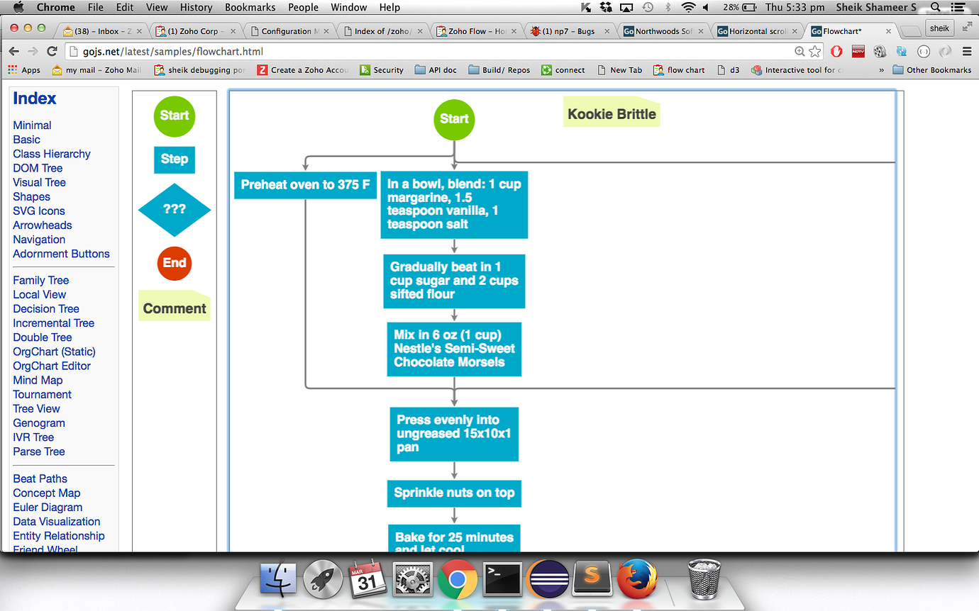 Horizontal scroll in flowchart example - GoJS - Northwoods Software