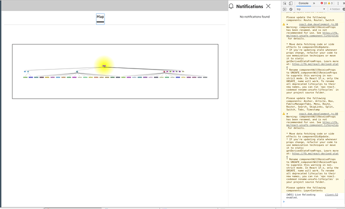 Map view - During initial rendering with less space